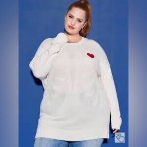 TORRID LoveSick 3X skeleton heart sweater